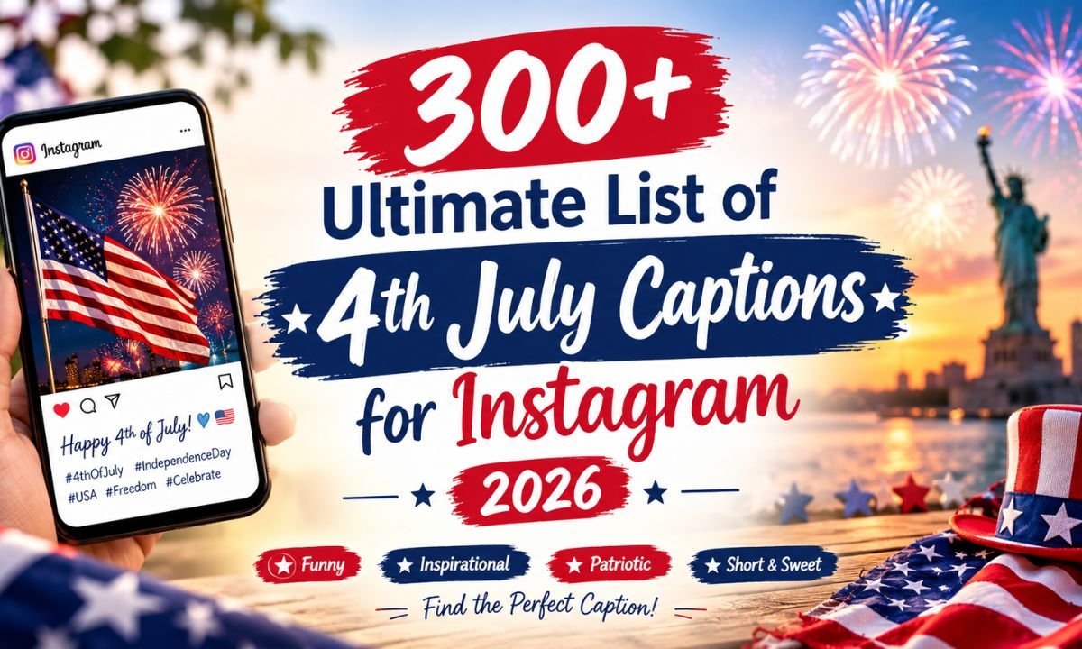 300+ Ultimate List of 4th July Captions for Instagram 2026